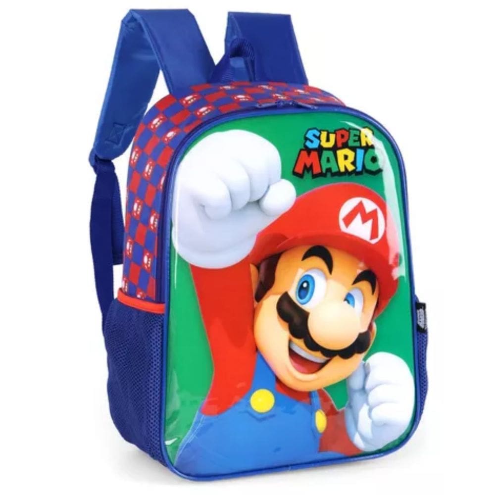 Mochila De Costas Escolar Infantil Super Mario Bros Denlex