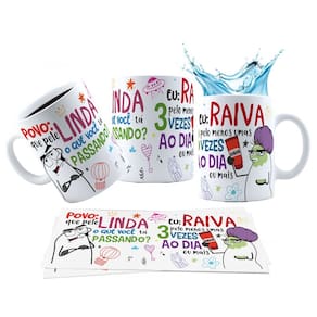 Caneca 325ml Povo que pele linda, o que você tá passando? Eu