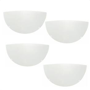 Kit 4 Arandelas Taschibra Jurerê Vidro Meia Lua E27 Bivolt