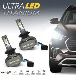 Par Lâmpadas H7 Farol Baixo S10 Ultra Led Titanium 10000 Lumens Forte Branco Efeito Xenon 2001 2002 2003 2004 2005