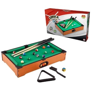 Jogo Sinuca Junior Mini Mesa De Bilhar Completa Em Madeira - DM TOYS