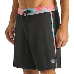 Bermuda Hurley Plasma Stripe 18" SM25 Masculina Preto