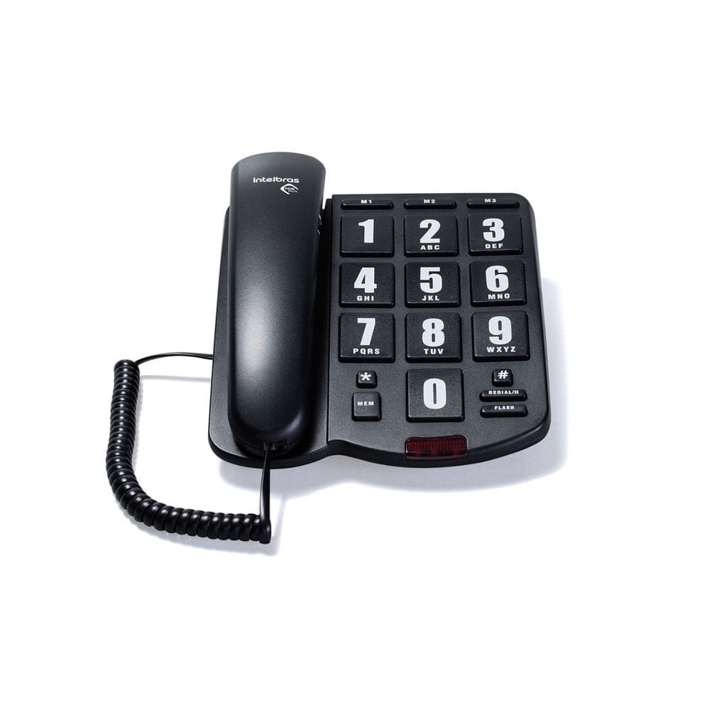 Telefone com Fio Tok Fácil Preto Intelbras