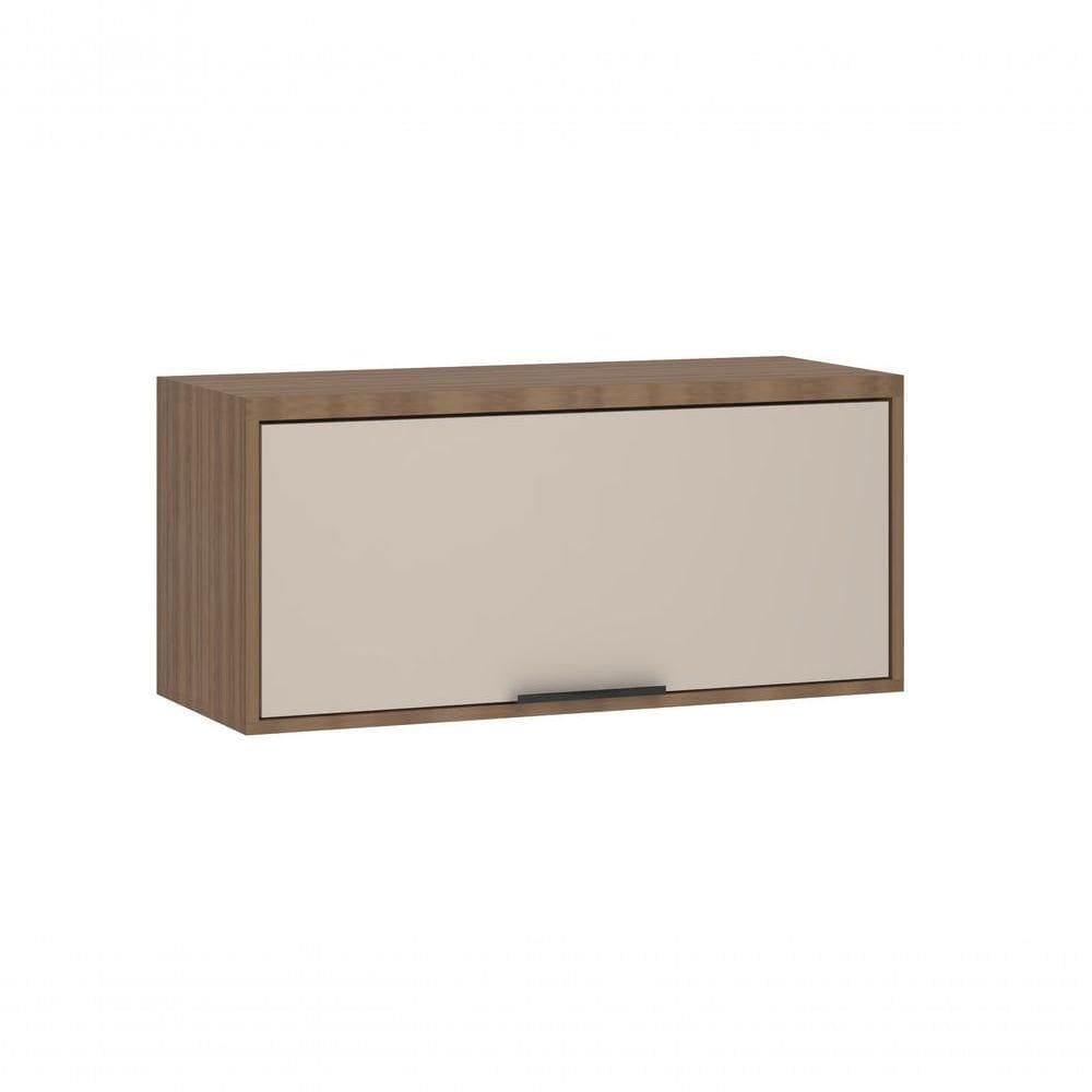 Armário Aéreo Basculante 80 Cm 1 Porta Aspen Luciane Móveis beige