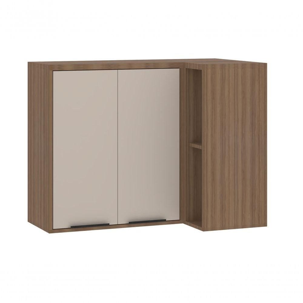 Armário Aéreo Canto Reto 95 Cm Aspen Luciane Moveis beige