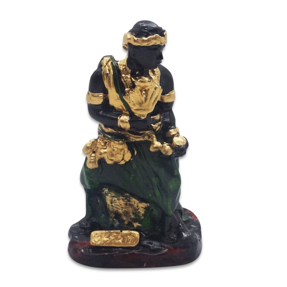 Estátua Imagem Orixá Ossain Proteção e Cura 10 cm