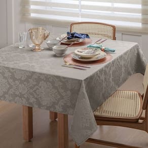 Toalha de Mesa 160x320 Damask Ligamento Cetim 12 Lugares