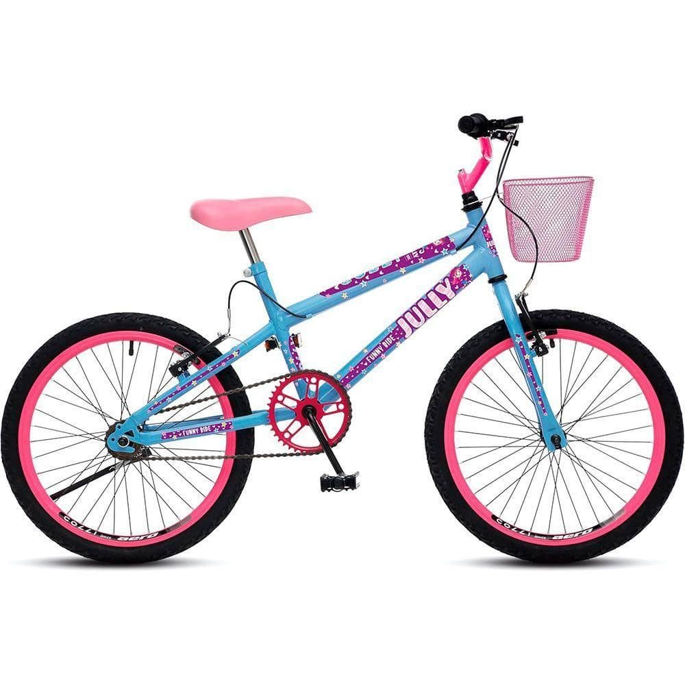 Bicicleta Colli Jully Aro 20 Aero 36 Raias Azul Champanhe