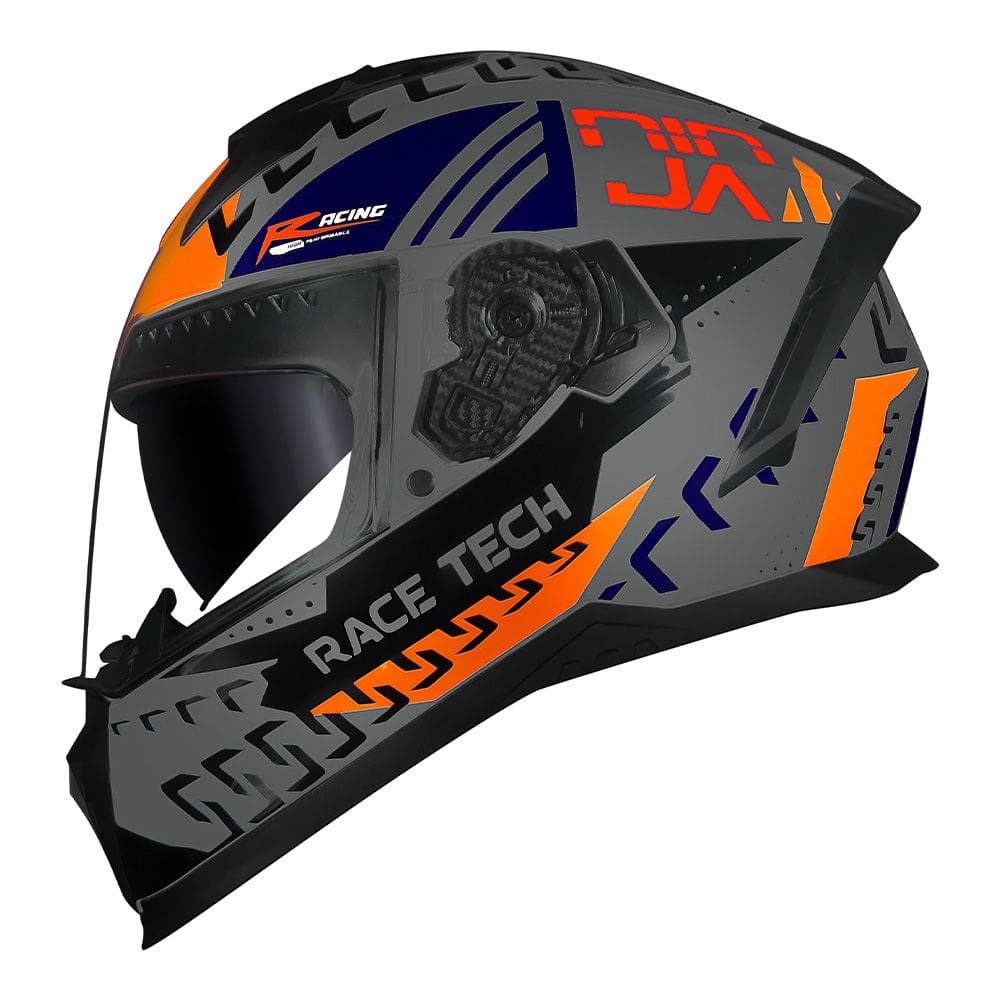 Capacete Race Tech Volt Ninja Cinza e Azul
