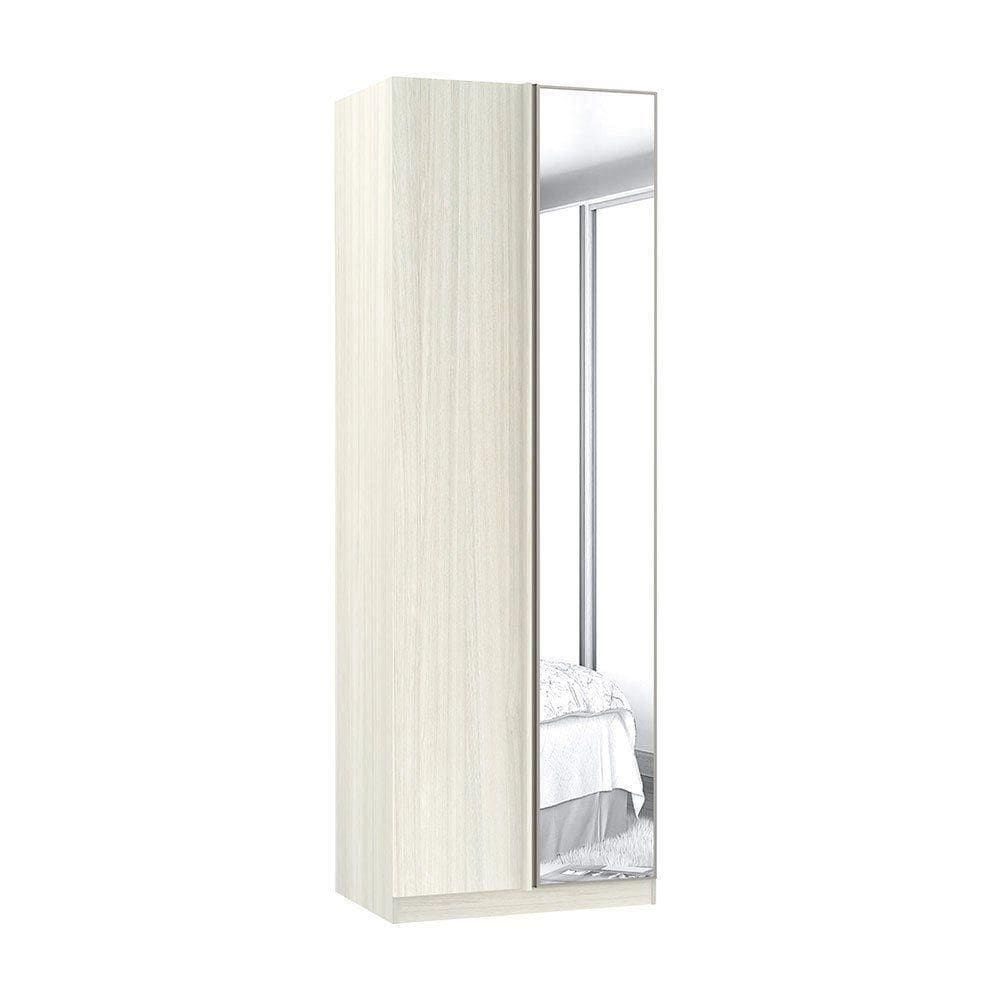 Guarda-Roupa Solteiro Luciane Canto Reto Direito E Esquerdo Prime Plus 1 Porta Com Espelho 80 Cm