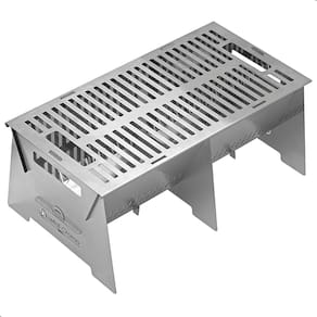 Churrasqueira Grill Portatil P/Camping Inox A Carvão FS