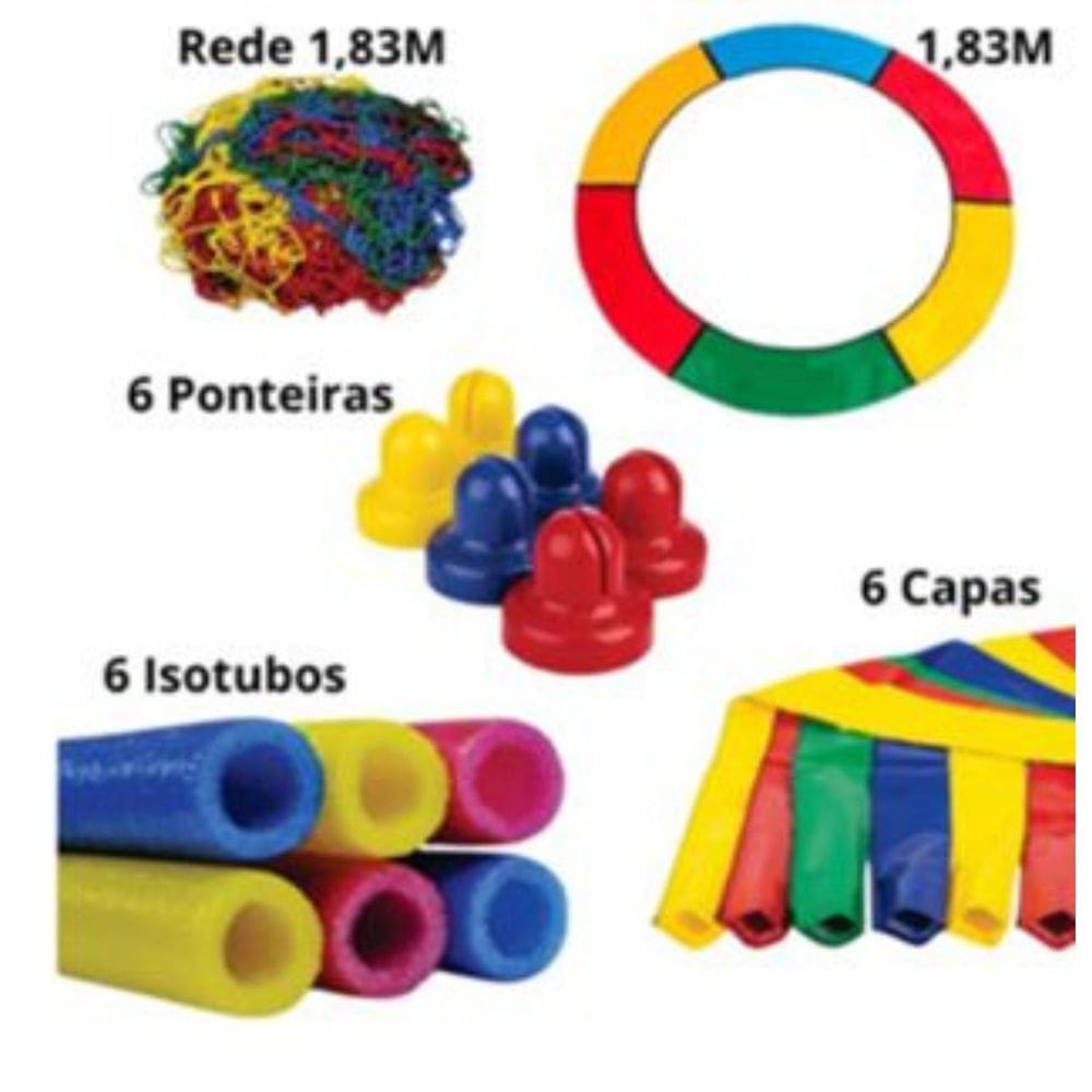 Kit 1,83 de Acessórios para Cama Elástica – Protetor de Molas e Rede de Segurança