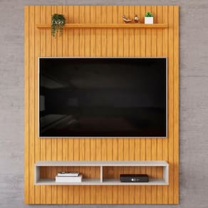 Painel Para Tv Até 55" Aston Com 2 Nichos Cedro Bali - Fabrica 1 Móveis