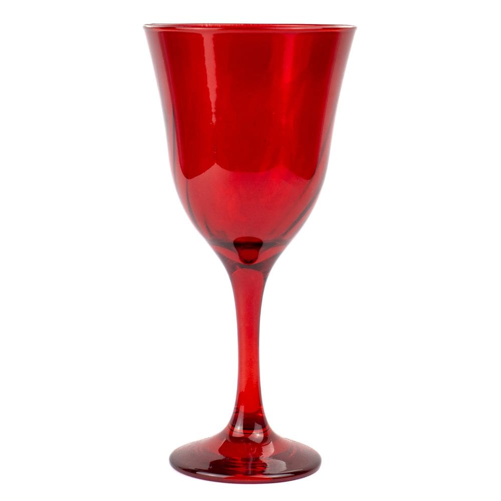 Taça Vinho Lirio Cor Vermelha Super Luxo 330 ml - Vidro