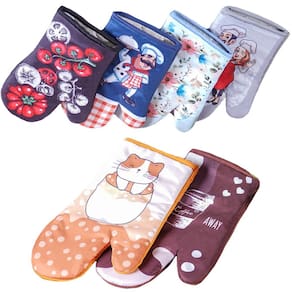 Luva de Cozinha para Forno e Fogão Estampada 17x30cm