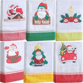Kit 12 Pano de Copa Patchwork Natalino 46x67cm
