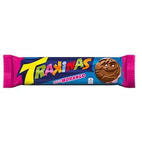 Biscoito Recheado Trakinas Sabor Morango 126g