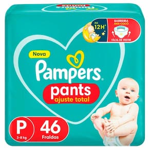 Fralda Infantil Pampers Pants Ajuste Total Tamanho P com 46 Unidades