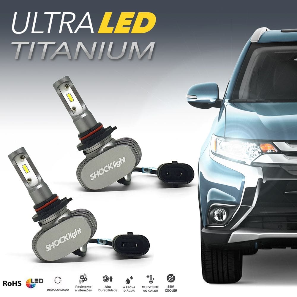 Par Lâmpadas HB3 Farol Alto Fiat Freemont Ultra Led Titanium 10000 Lumens Forte Branco Efeito Xenon 2010 2011 2012 2013