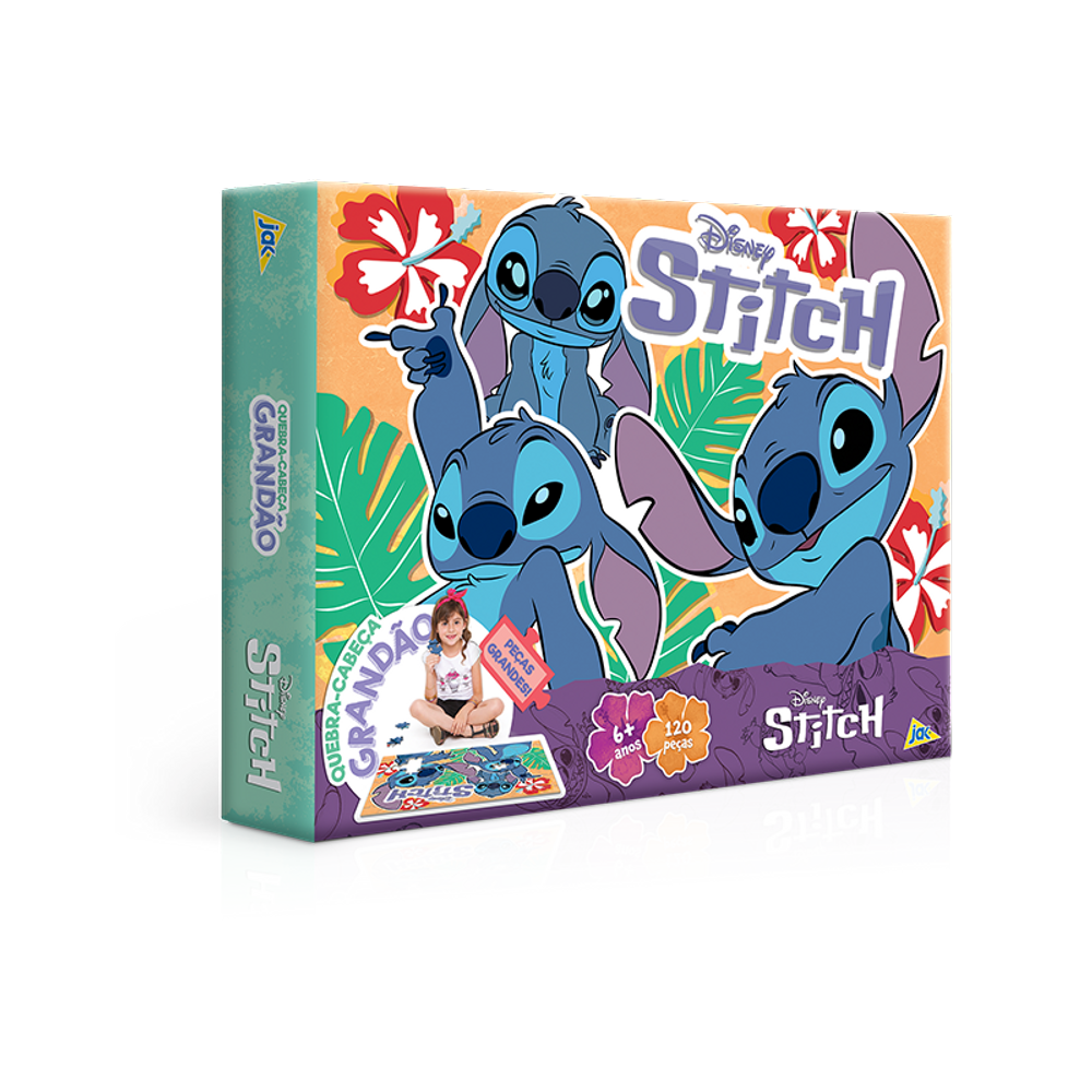 Quebra Cabeça 120 Peças Grandão Stitch 3238