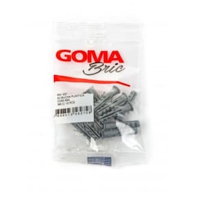 Kit Bucha Plástica com Aba M6 Goma com 10 Peças