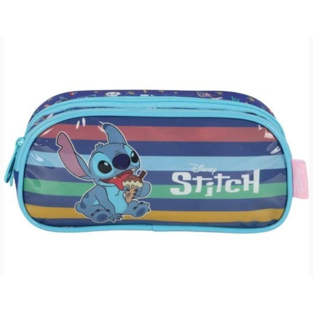 Estojo 2 Zíper Stitch Azul Ei41534sc0200