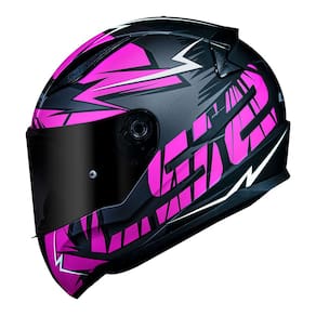Capacete LS2 FF353 Rapid Cromo Preto e Rosa