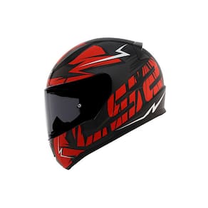 Capacete LS2 FF353 Rapid Cromo Preto e Vermelho