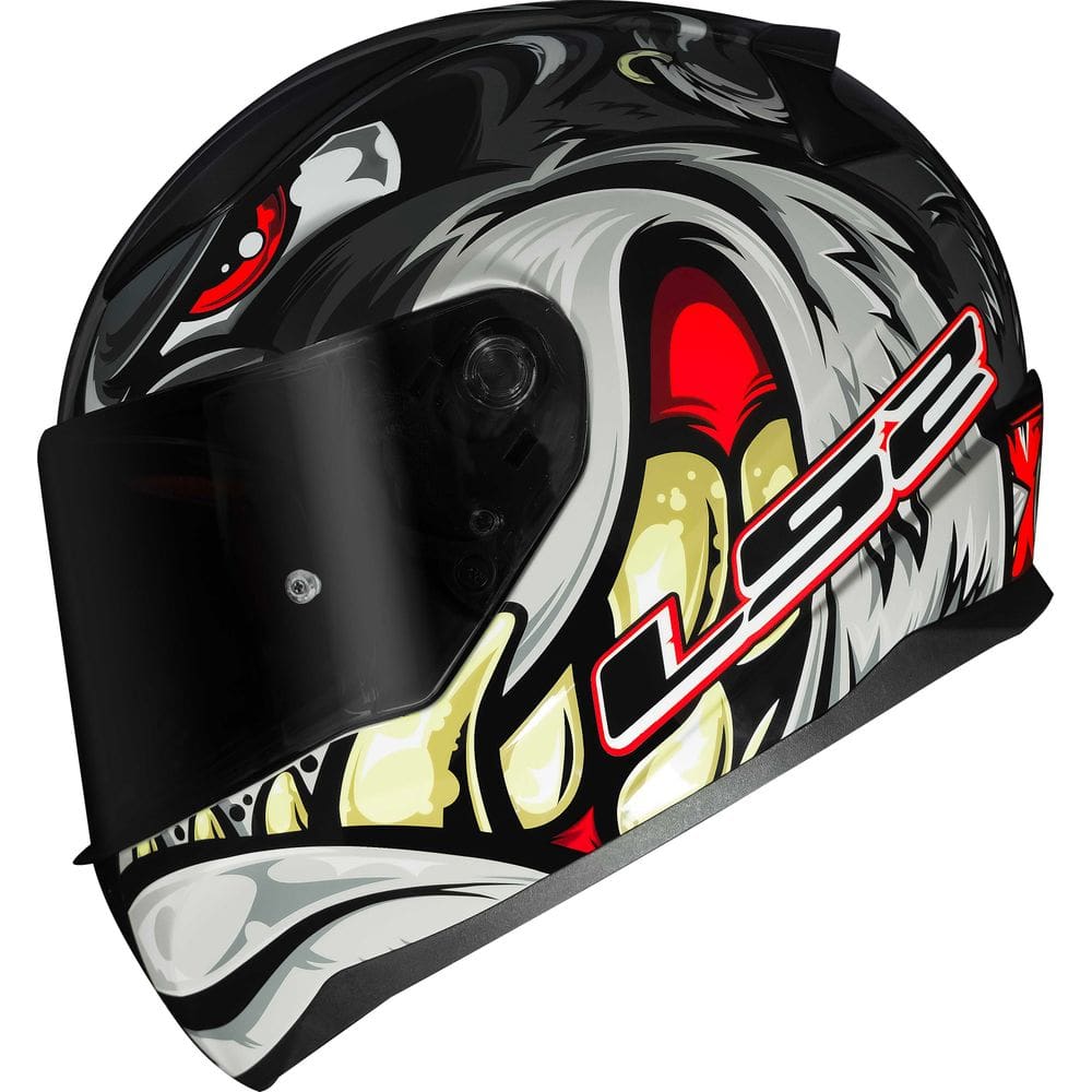 Capacete LS2 FF353 Rapid Spox Cinza e Vermelho