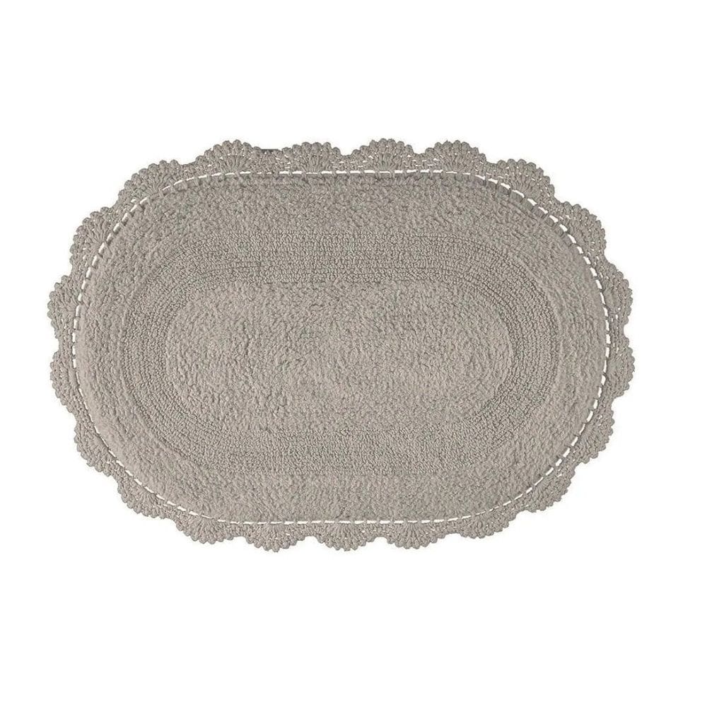 Tapete Crochê Dupla Face Oval 50x80cm - Kacyumara - Storm