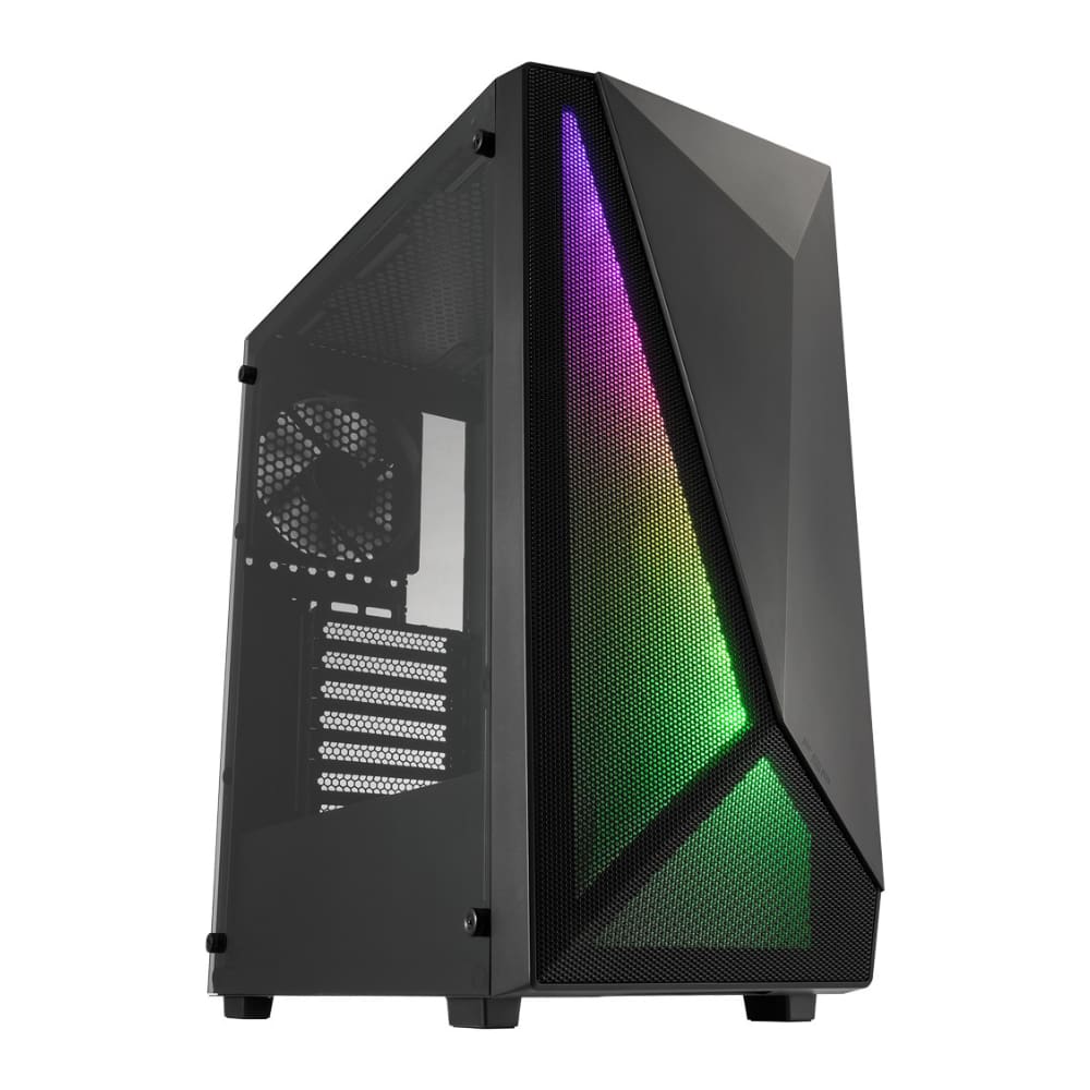 Gabinete Gamer FSP CMT195 RGB 4 Fans S/Fonte MidTower ATX Preto - CMT195A