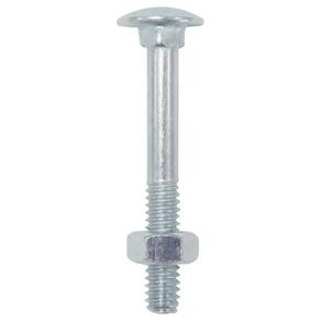 Parafuso Frances Com Porca 1/4 X 2.1/2 Unc Fe. Zb C/ 100 Pçs