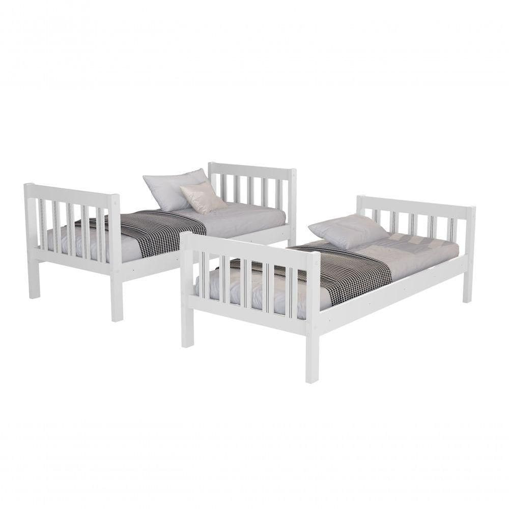 Beliche Solteiro Capri Vira Duas Camas 100% Mdf - Branco