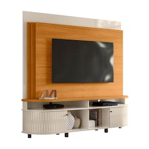 Estante Painel de TV 65 Polegadas 183cm Jude Cinamomo/Off White - Pallazio