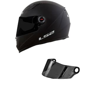 Capacete LS2 FF358 Monocolor Preto Fosco Mais Viseira Fumê