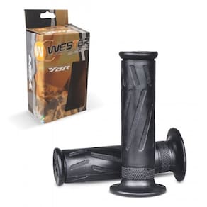 Manopla Par Punho Moto Ybr 125 Factor 125 150 Modelo Preto