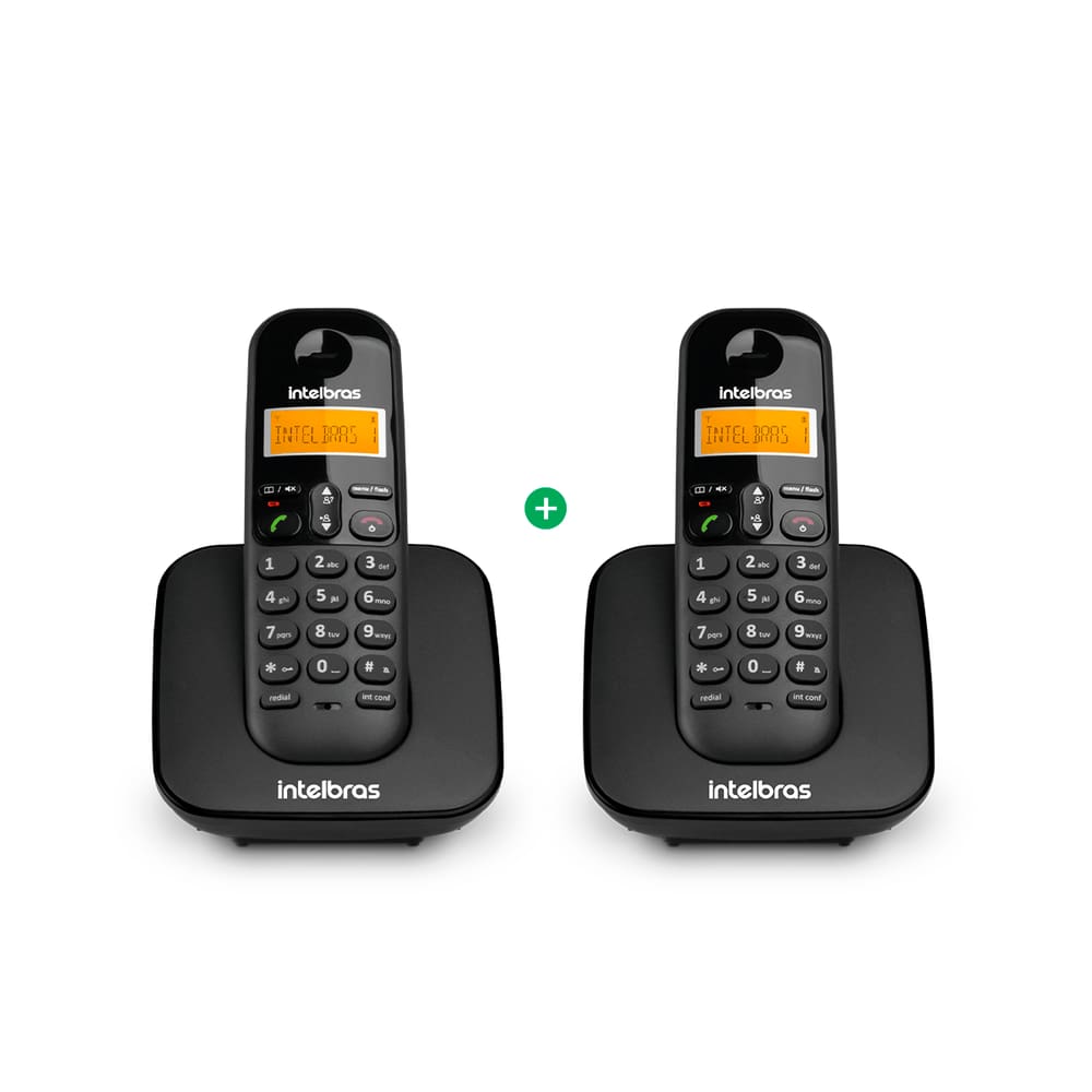 Kit Telefone sem Fio + Ramal TS 3112 Preto Intelbras