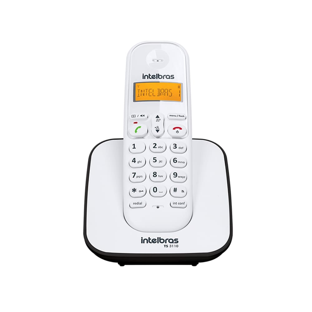 Telefone sem Fio TS 3110 Branco com Preto Intelbras