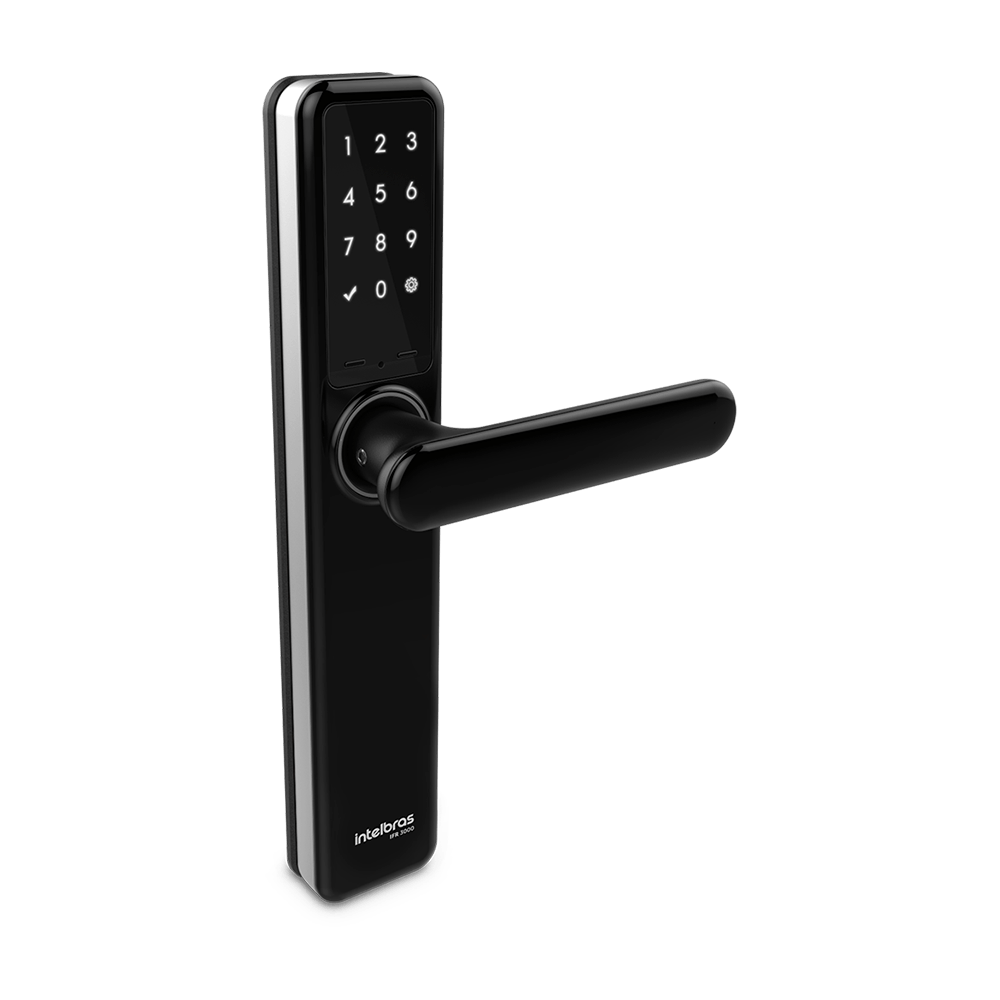 Fechadura Digital de Embutir com Maçaneta IFR 3000 Preto Intelbras