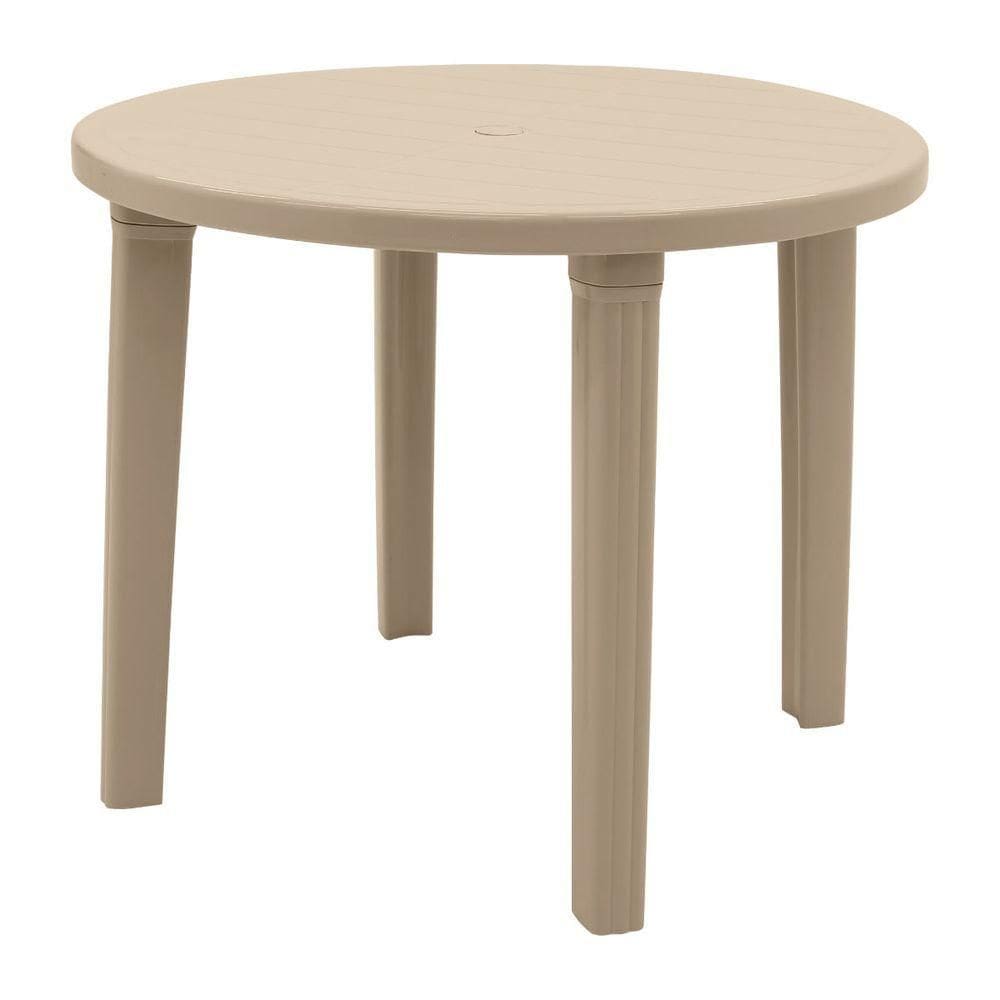 Mesa Tramontina Cassino 90 Cm Em Polipropileno Areia