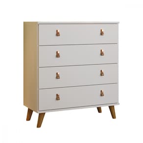 Cômoda Encanto 4 Gavetas Branco Brilho Batrol