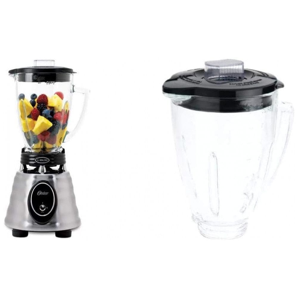 Liquidificador de Bancada 1.4L com 2 Velocidades e Jarra de Vidro, 600W 110V, Oster BPCT02 BA0 000, Prata