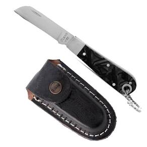 Faca dobravel Inox Cabo Acrilico c/ Bainha - Cimo 20/3 C/B