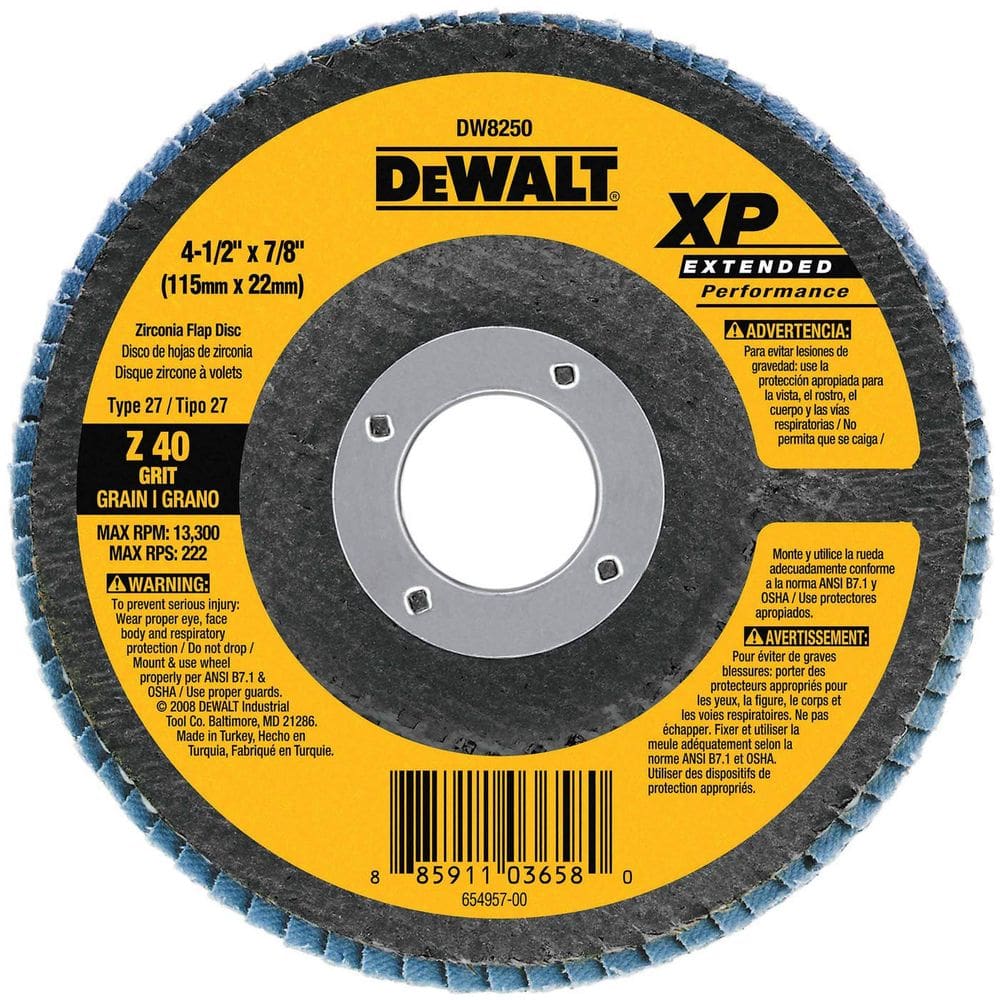 Disco de aba DEWALT DW8250 40g XP 4,5 polegadas