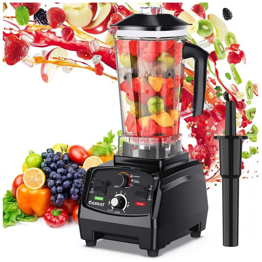 Liquidificador de Bancada Profissional 2L 10 Velocidades, 2200W, 110v, GEMAT, Preto