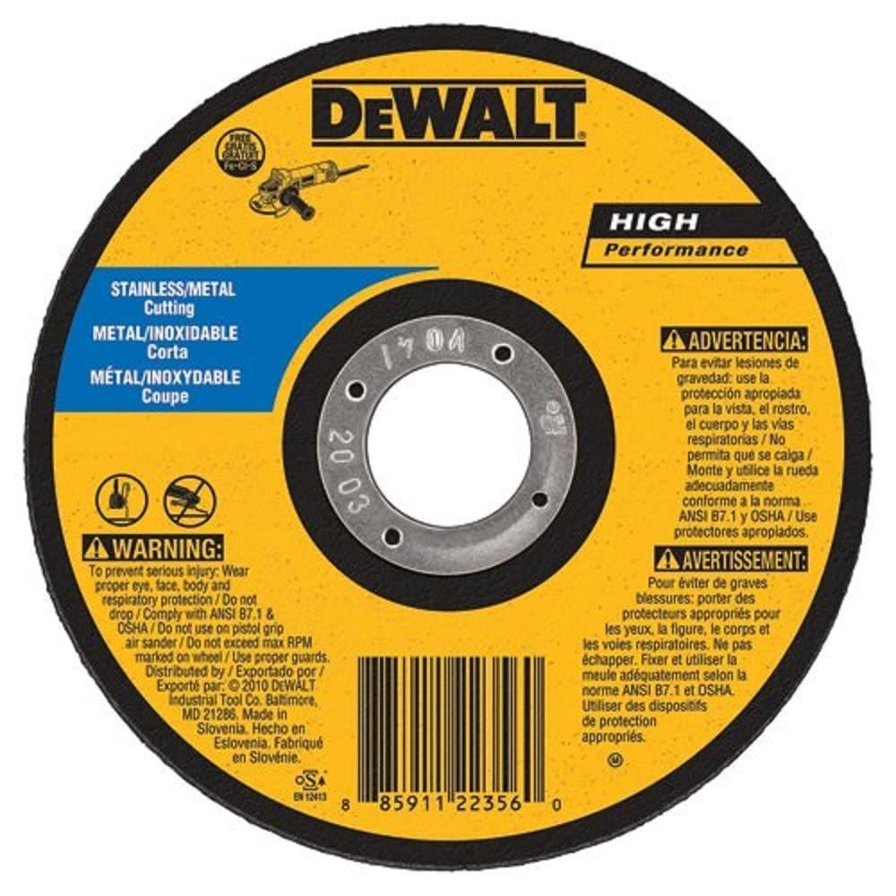 Roda de corte DEWALT DW8065S Cfree Thin de 7 polegadas para aço inoxidável