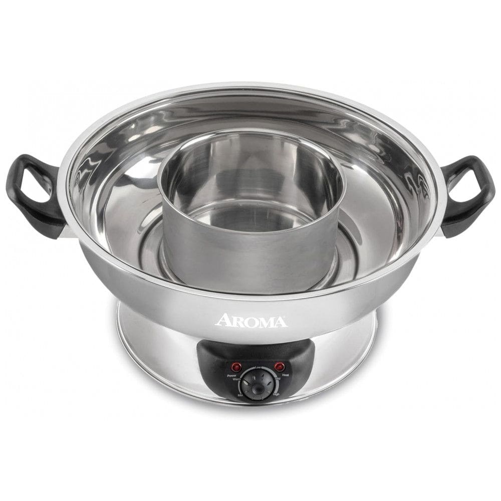 Stainless Panela Elétrica 5L em Aço Inoxidável, 1500W, 110V, AROMA HOUSEWARES ASP 600, Prateado