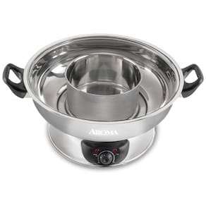 Stainless Panela Elétrica 5L em Aço Inoxidável, 1500W, 110V,  AROMA HOUSEWARES ASP 600, Prateado
