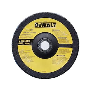 Disco de aba para rebarbadora ANGULAR DEWALT DW8321 36 Grit Zirconia 7 polegadas