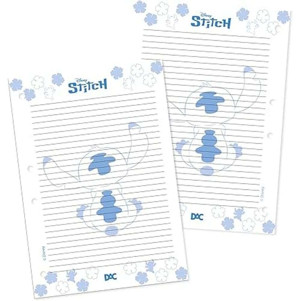 Refil p/ Caderno Argolado 96FLS 15,5cm x 22,5cm Stitch - DAC